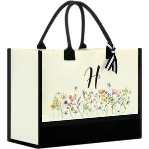 Initial Tote Bags for Women H